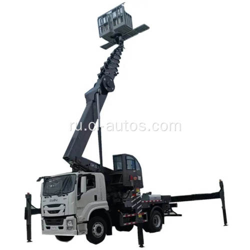 Телескопическая воздушная платформа ковша грузовик Isuzu